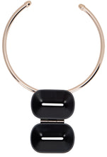 Load image into Gallery viewer, Metal and ebony choker necklace
