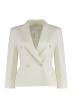 Load image into Gallery viewer, Crop blazer in wool fabric
