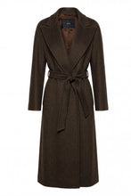 Load image into Gallery viewer, Long coat with camel belt
