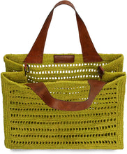 Load image into Gallery viewer, Nosy raffia tote bag
