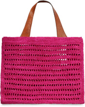 Load image into Gallery viewer, Nosy raffia tote bag
