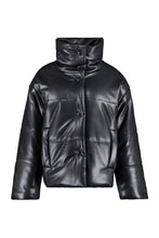 Load image into Gallery viewer, Hide faux leather down jacket
