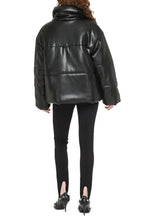 Load image into Gallery viewer, Hide faux leather down jacket
