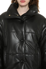 Load image into Gallery viewer, Hide faux leather down jacket
