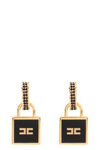 Load image into Gallery viewer, Enamelled pendant earrings
