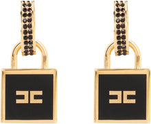 Load image into Gallery viewer, Enamelled pendant earrings
