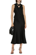 Load image into Gallery viewer, Satin dress with decorative  cross
