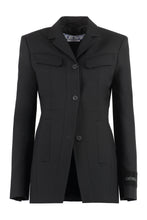 Load image into Gallery viewer, Wool single-breasted blazer
