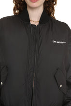 Load image into Gallery viewer, Logo print padded bomber jacket
