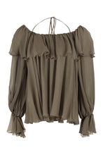 Load image into Gallery viewer, Ruffled silk blouse

