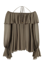 Load image into Gallery viewer, Ruffled silk blouse
