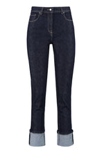 Load image into Gallery viewer, Contrast turn-up cropped jeans
