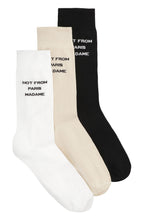 Load image into Gallery viewer, Slogan Set of three socks
