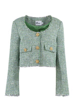 Load image into Gallery viewer, Boucle jersey single-breasted jacket
