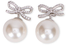 Load image into Gallery viewer, Button earrings with crystals
