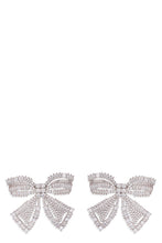 Load image into Gallery viewer, Bow earrings with crystals
