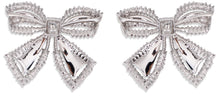 Load image into Gallery viewer, Bow earrings with crystals
