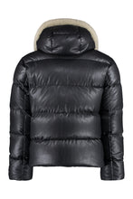 Load image into Gallery viewer, Hooded bomber-style down jacket
