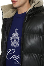 Load image into Gallery viewer, Hooded bomber-style down jacket
