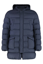 Load image into Gallery viewer, Long hooded down jacket
