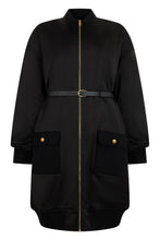 Load image into Gallery viewer, Knee-length coat in technical fabric
