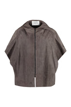 Load image into Gallery viewer, Suede cape coat
