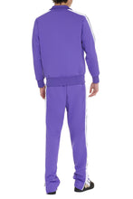 Load image into Gallery viewer, Full zip sweatshirt with side stripes
