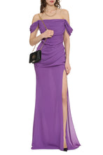 Load image into Gallery viewer, Dress with draping on the chest

