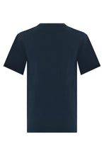 Load image into Gallery viewer, Blue cotton T-shirt with embroidery
