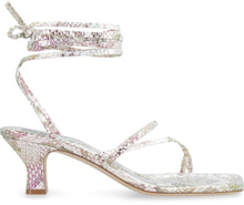 Load image into Gallery viewer, Betty snakeskin print leather sandals
