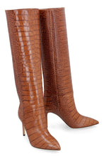 Load image into Gallery viewer, Croco-print leather boots
