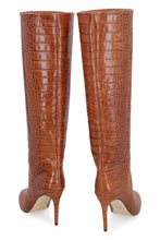 Load image into Gallery viewer, Croco-print leather boots
