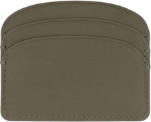 Load image into Gallery viewer, Card holder Demi Lune in leather with logo
