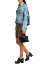 Load image into Gallery viewer, Cropped denim shirt
