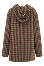 Load image into Gallery viewer, Jacket with hood in check fabric
