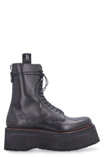 Load image into Gallery viewer, Leather platform combat boots
