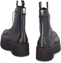 Load image into Gallery viewer, Leather platform combat boots
