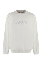 Load image into Gallery viewer, Cotton crew-neck sweatshirt with logo
