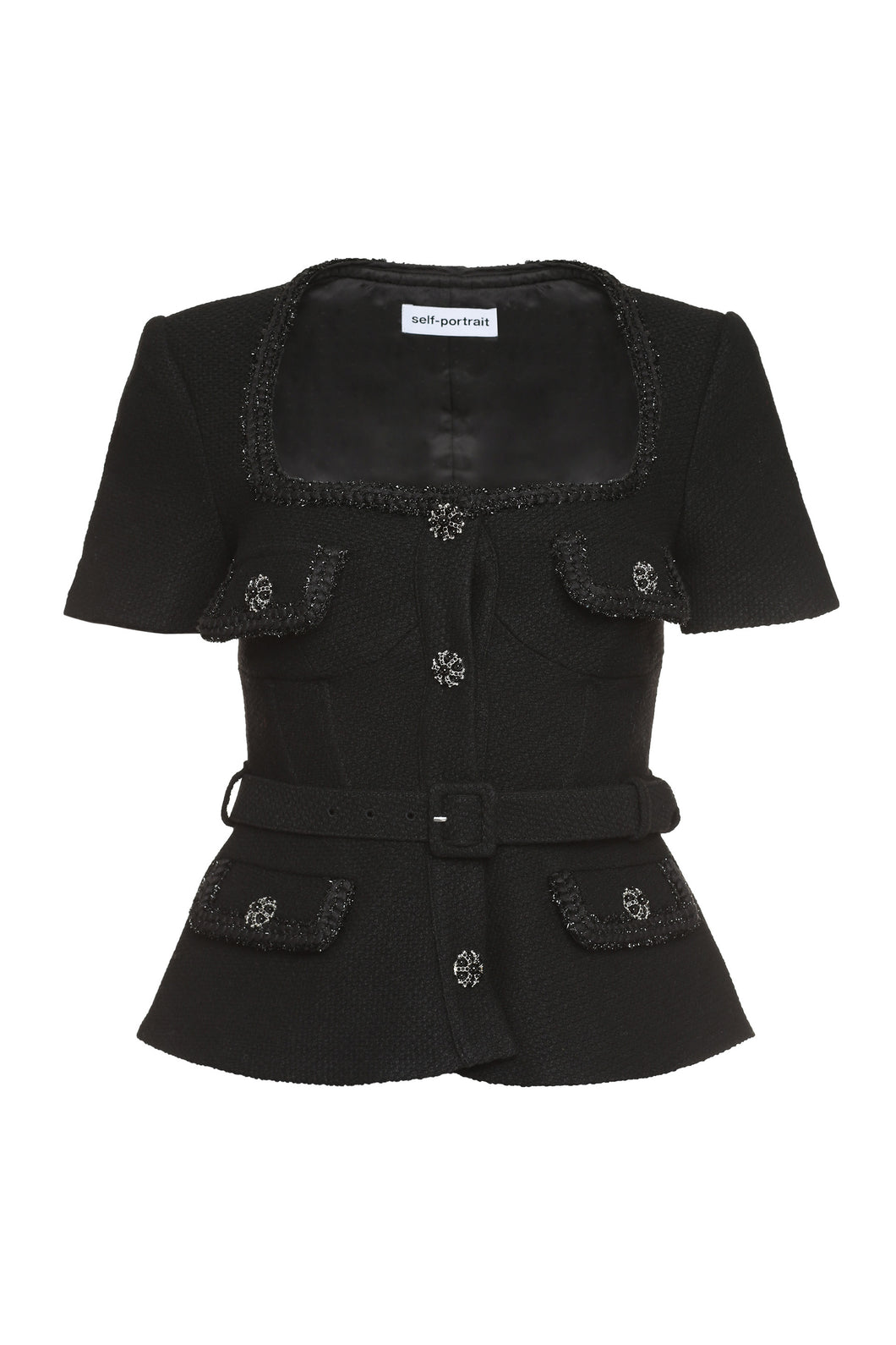 Belted peplum top