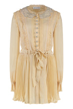 Load image into Gallery viewer, Mini dress in pleated georgette
