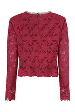 Load image into Gallery viewer, Lace top with crystals
