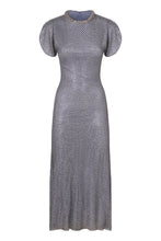 Load image into Gallery viewer, Midi dress in mesh with rhinestones

