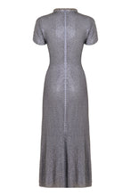 Load image into Gallery viewer, Midi dress in mesh with rhinestones
