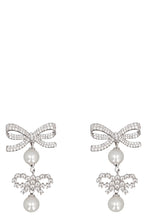 Load image into Gallery viewer, Double Bow Pearl Earrings
