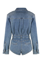 Load image into Gallery viewer, Denim jumpsuit with rhinestones
