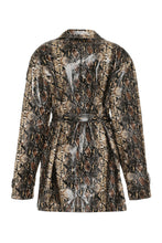 Load image into Gallery viewer, Rica snakeskin print faux leather jacket
