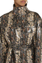 Load image into Gallery viewer, Rica snakeskin print faux leather jacket
