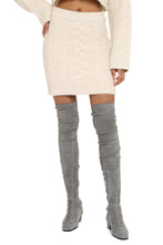 Load image into Gallery viewer, Cable knitted mini skirt
