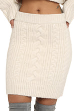 Load image into Gallery viewer, Cable knitted mini skirt
