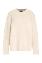 Load image into Gallery viewer, Cable long sleeve crew-neck sweater
